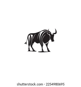 "Stock Market Bull" - A strong and powerful symbol of the stock market, this logo uses thick lines to create a sleek and modern design that is both minimalist and impactful. 