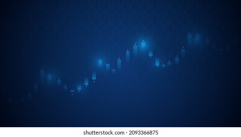 Stock market candlestick chart. Business stock market background