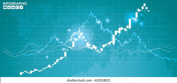 Stock market chart. Business graph on technology background. Forex trading business concept.