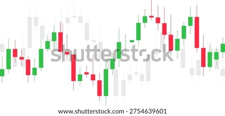 Stock market chart with candlestick pattern, trading analysis, financial data visualization, business graph