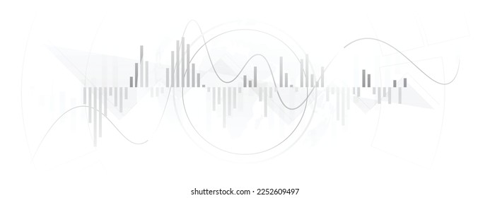 Stock market chart. financial graph line business on white background design.