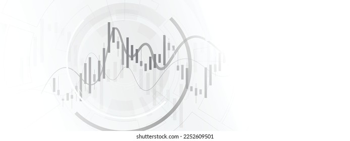 Stock market chart. financial graph line business on white background design.