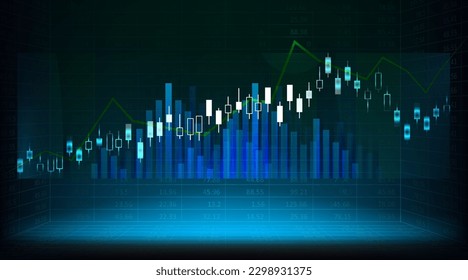 stock market chart or forex trading graph in graphical style suitable for financial investment or economic trend business idea and art design all abstract financial background. vector illustration