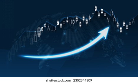 stock market chart or forex trading graph in graphical style suitable for financial investment or economic trend business idea and art design all abstract financial background. vector illustration