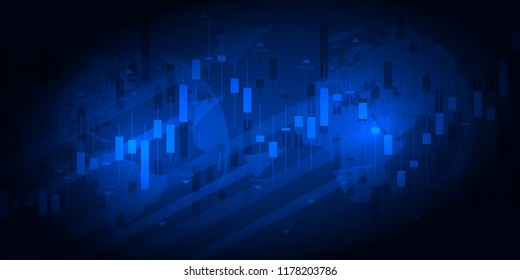 Stock market chart . Trading platform . Line graph. Perfect for web design, banner and presentation. Vector illustration.