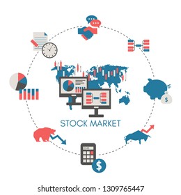 Stock market concept