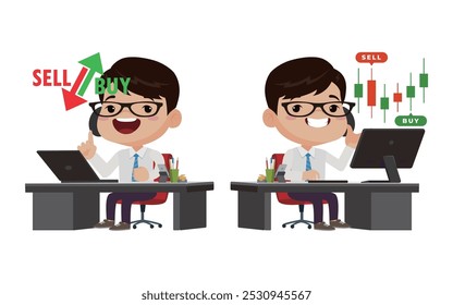 Stock market concept with people