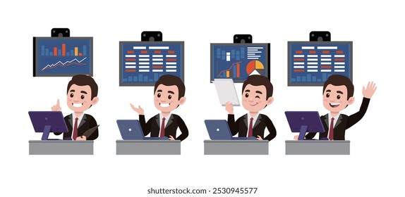 Stock market concept with people