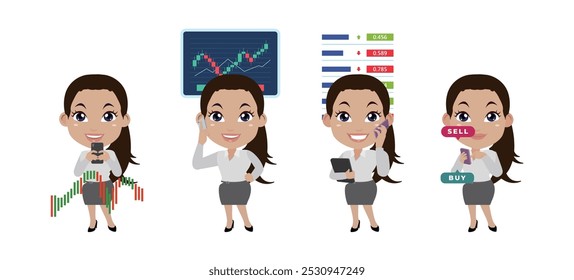 Stock market concept with people