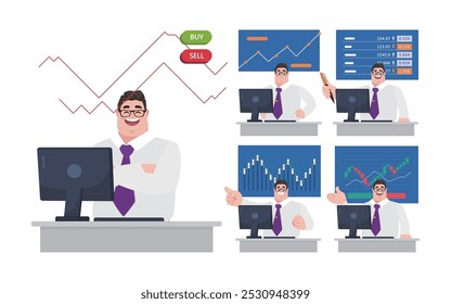 Stock market concept with people