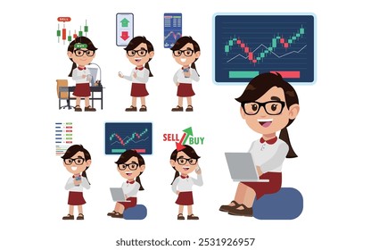 Stock market concept with people
