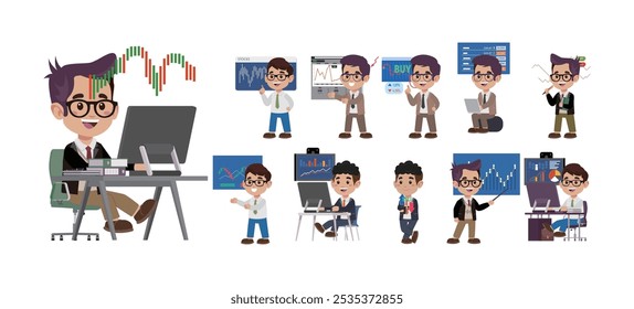 Stock market concept with people