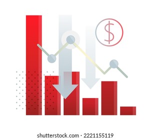 Stock Market Crash - Correction - Stock Illustration as EPS 10 File