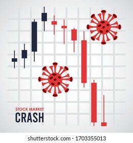 stock market crash infographic statistical vector illustration design