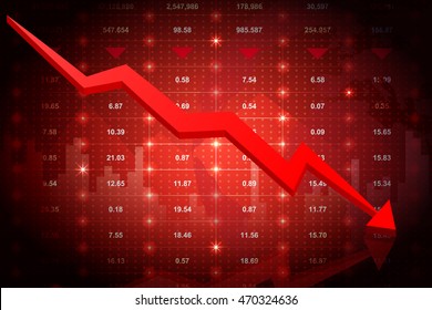 Stock Market Crash Moving Down. EPS 10