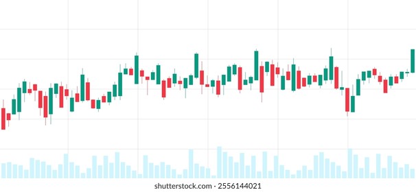 Stock market crypto Candlestick pattern in forex or stock market in green and red colors. Vector illustration