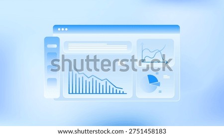 Stock market data analyzing dashboard. stock market visualization with digital charts, financial dashboards, and performance metrics.
