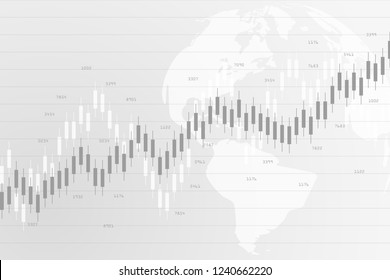Stock market data.Abstract background with graph chart finance. Stock market and exchange. Business concept. Vector illustration