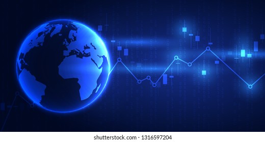 Stock market data.Abstract background with graph chart finance. Stock market and exchange. Business concept. Vector illustration