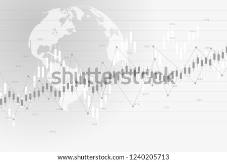 Stock market data.Abstract background with graph chart finance. Stock market and exchange. Business concept. Vector illustration
