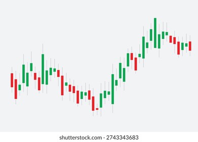 Stock market decline as a result of tariffs. Trade candle chart stock finance price exchange background crypto currency.