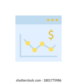 Stock market, desktop icon. Simple color vector elements of economy icons for ui and ux, website or mobile application