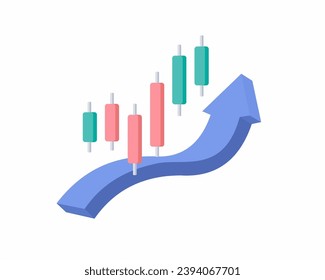 Stock market economic graph business and financial investment growth	
