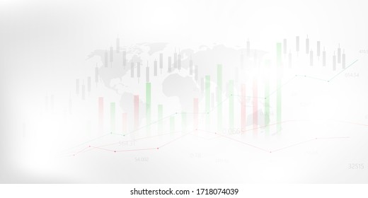 stock market, economic graph with diagrams, business and financial concepts and reports. abstract technology communication concept. vector background.