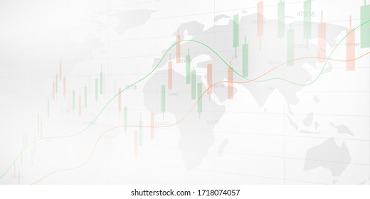 stock market, economic graph with diagrams. business and financial concepts and reports, abstract technology communication concept. vector background.