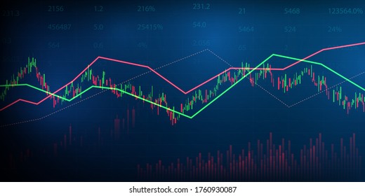 Stock Market Economic Graph Diagrams Business Stock Vector (Royalty ...