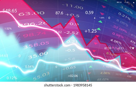 stock market, economic graph with diagrams, business and financial concepts and reports, abstract technology communication concept vector background