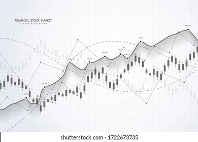 Stock market and exchange. Bullish point, Trend of graph.Graph chart of stock market investment world trading. Stock market data. Vector illustration