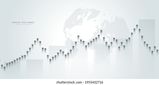 Stock market and exchange. Bullish point, Trend of graph.Graph chart of stock market investment world trading. Stock market data. Vector illustration