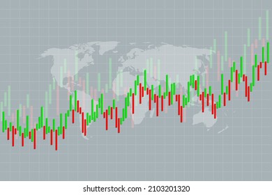 Stock market and exchange. Bullish point, Trend of graph.Graph chart of stock market investment world trading. Stock market data. Vector illustration