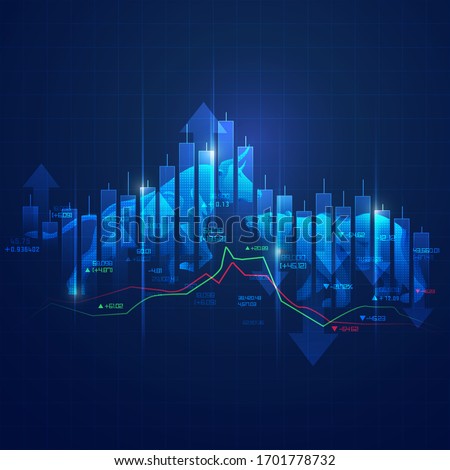 stock market exchange concept, online trading technology