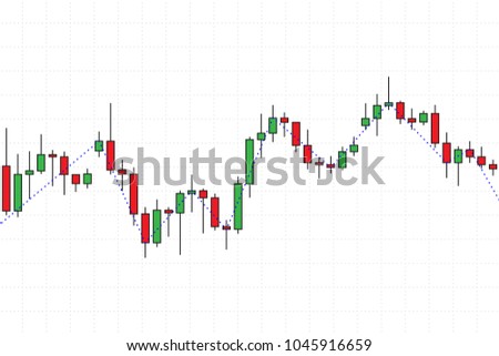 Stock market financial chart vector illustration. Forex trade candles graph graphic design. Candlestick chart for fintech analysis creative concept.