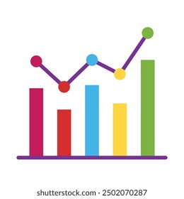 Stock Market Flat Icon Design For Personal nad Commercial Use