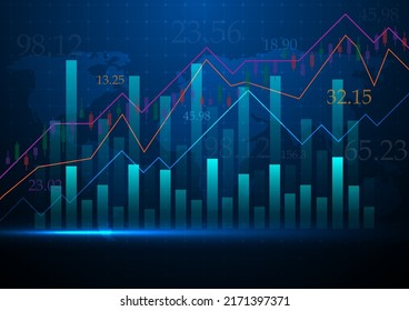 Stock Market Forex Chart Abstract Background Stock Vector (Royalty Free ...