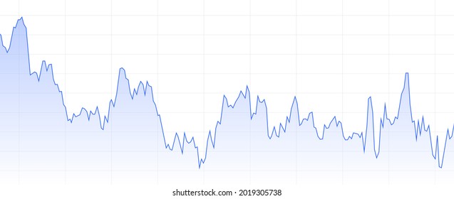 Stock market or forex trading chart vector background. Stock trading line chart graph on white background.