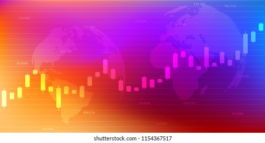 Stock market or forex trading graph in futuristic concept suitable for financial or Economic business idea and all art work design for Abstract finance background