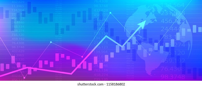 Stock market or forex trading graph in futuristic concept suitable for financial or Economic business idea and all art work design for Abstract finance background