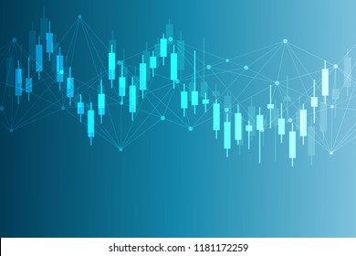 Stock market or forex trading graph. Chart in financial market vector illustration Abstract finance background.