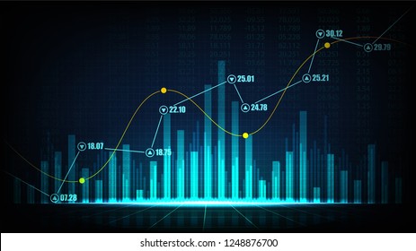 Stock market or forex trading graph in graphic concept suitable for financial investment or Economic trends business idea and all art work design. Abstract finance background. Vector illustration