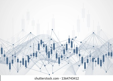 Stock market or forex trading graph. Chart in financial market vector illustration Abstract finance background