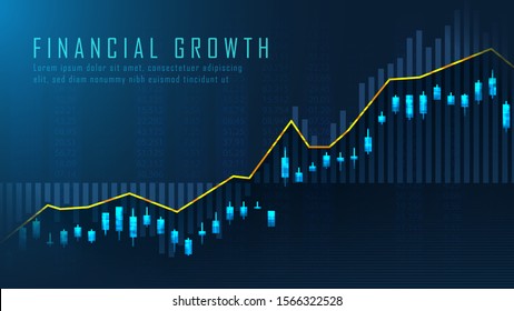 Stock market or forex trading graph in graphic concept suitable for financial investment or Economic trends business idea and all art work design. Abstract finance background. Vector illustration