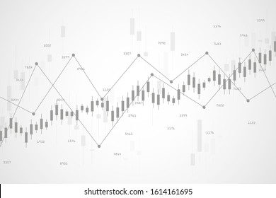 Stock market or forex trading graph in graphic concept .Japanese candles. Abstract finance background. Vector illustration