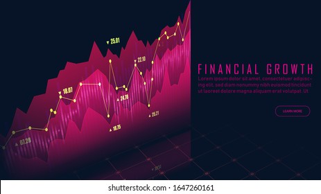 Stock market or forex trading graph in graphic concept suitable for financial investment or Economic trends business idea and all art work design. Abstract finance background. Vector illustration
