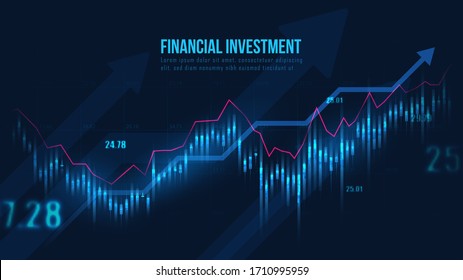 Stock market or forex trading graph in graphic concept suitable for financial investment or Economic trends business idea and all art work design. Abstract finance background. Vector illustration