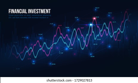 Stock market or forex trading graph in graphic concept suitable for financial investment or Economic trends business idea and all art work design. Abstract finance background. Vector illustration