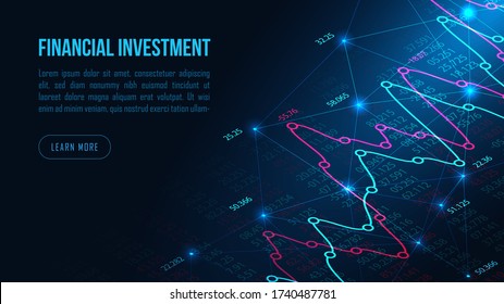 Stock market or forex trading graph in graphic concept suitable for financial investment or Economic trends business idea and all art work design. Abstract finance background. Vector illustration